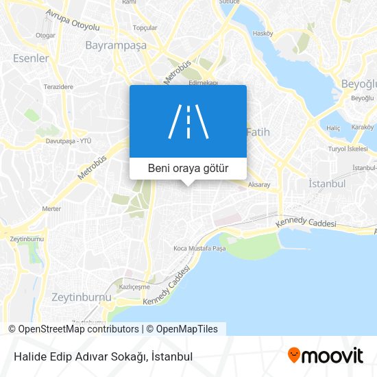 Halide Edip Adıvar Sokağı harita