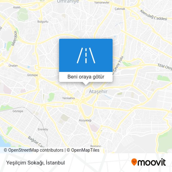 Yeşilçim Sokağı harita