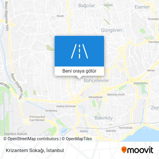 Krizantem Sokağı harita