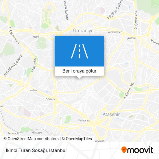 İkinci Turan Sokağı harita