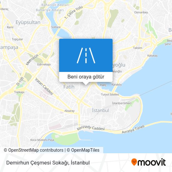 Demirhun Çeşmesi Sokağı harita
