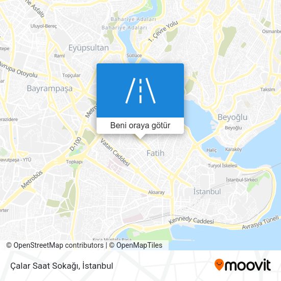 Çalar Saat Sokağı harita