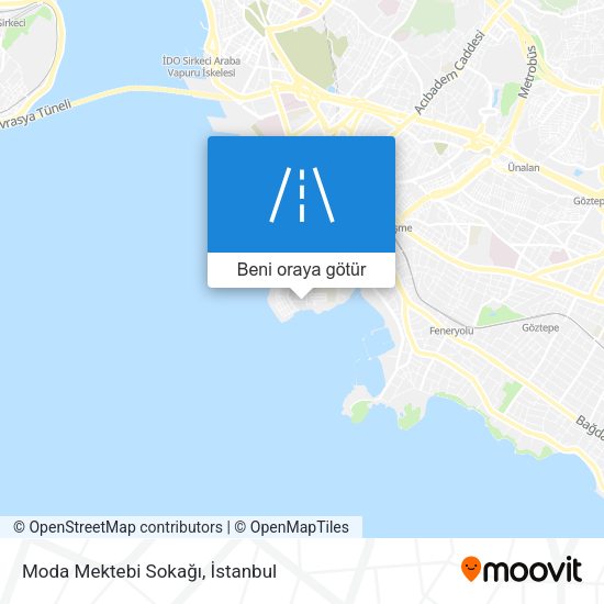 Moda Mektebi Sokağı harita