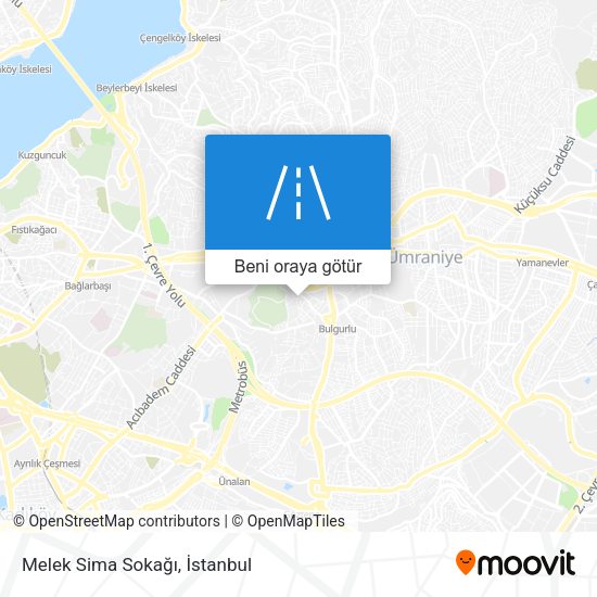 Melek Sima Sokağı harita