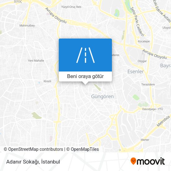 Adanır Sokağı harita