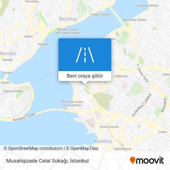 Musahipzade Celal Sokağı harita