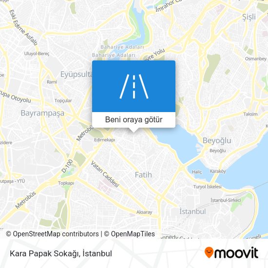 Kara Papak Sokağı harita