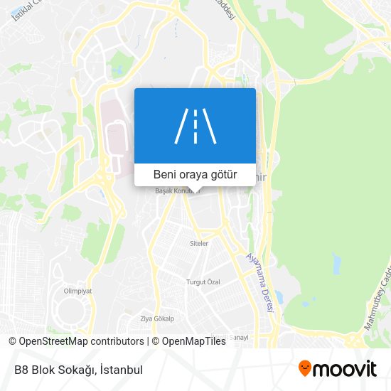 B8 Blok Sokağı harita