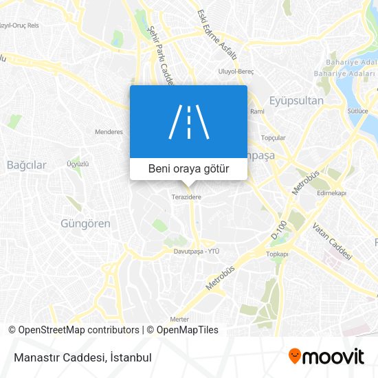Manastır Caddesi harita