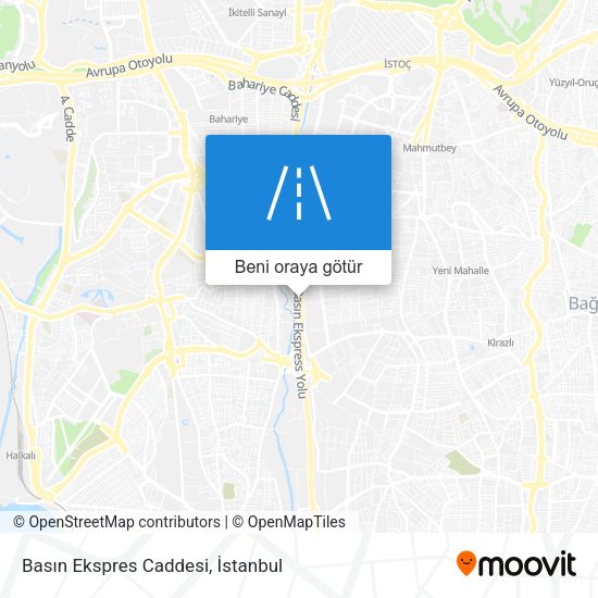 Basın Ekspres Caddesi harita