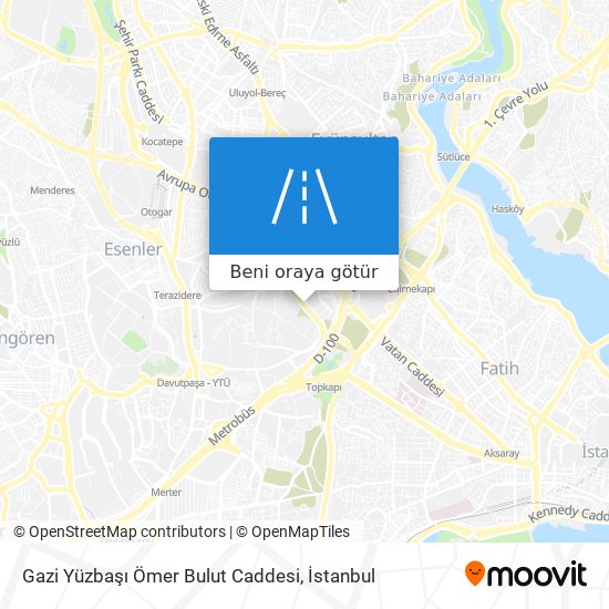 Gazi Yüzbaşı Ömer Bulut Caddesi harita