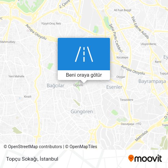 Topçu Sokağı harita