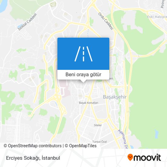 Erciyes Sokağı harita