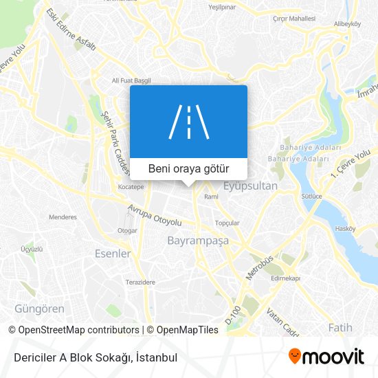 Dericiler A Blok Sokağı harita