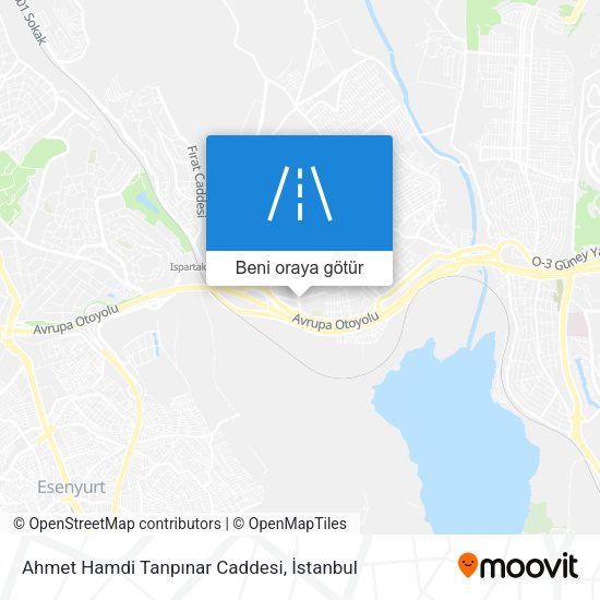 Ahmet Hamdi Tanpınar Caddesi harita