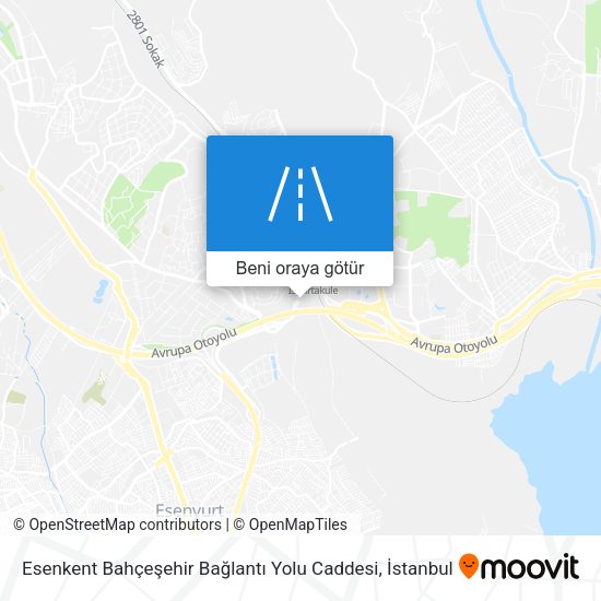 Esenkent Bahçeşehir Bağlantı Yolu Caddesi harita