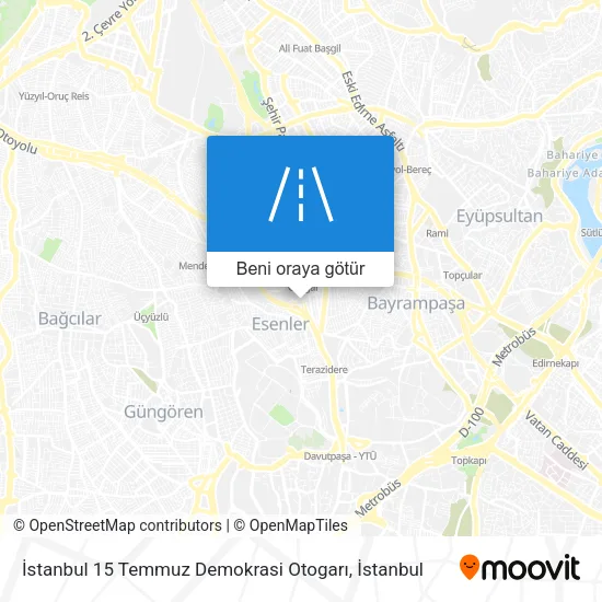 İstanbul 15 Temmuz Demokrasi Otogarı harita