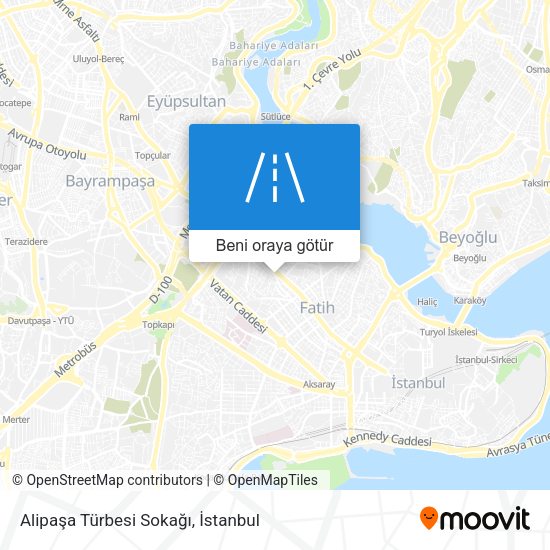 Alipaşa Türbesi Sokağı harita