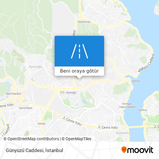 Günyüzü Caddesi harita