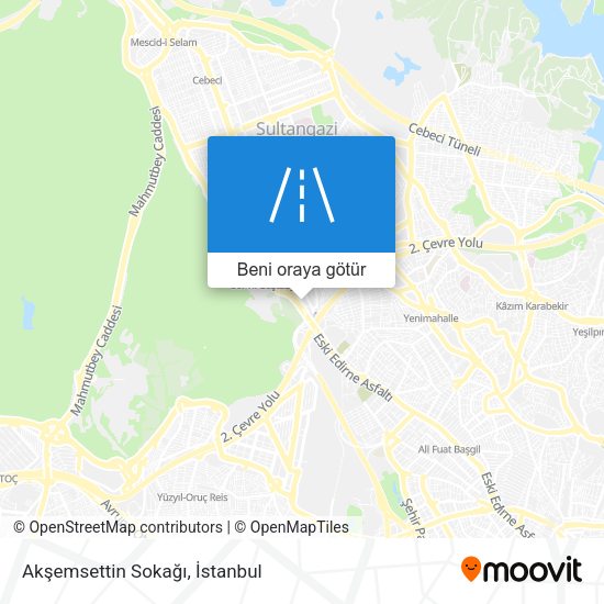 Akşemsettin Sokağı harita
