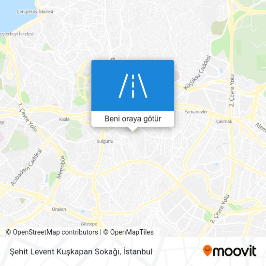 Şehit Levent Kuşkapan Sokağı harita