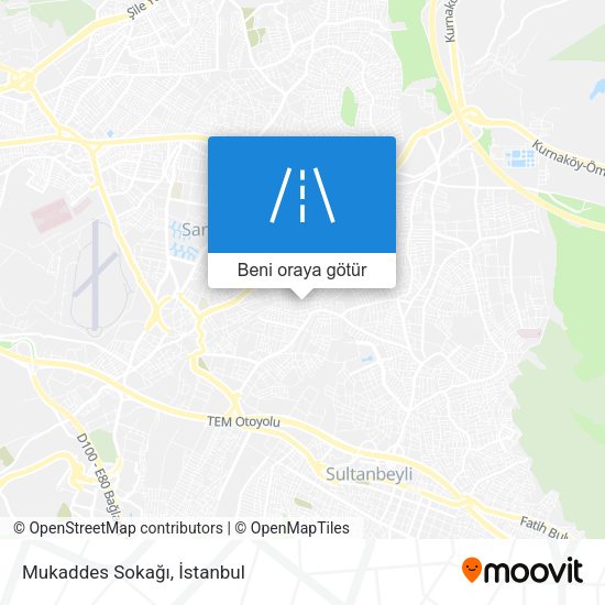 Mukaddes Sokağı harita
