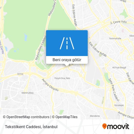 Tekstilkent Caddesi harita