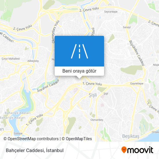 Bahçeler Caddesi harita