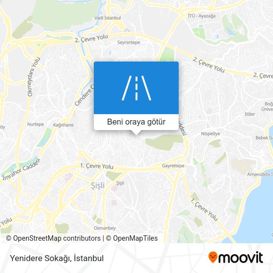 Yenidere Sokağı harita