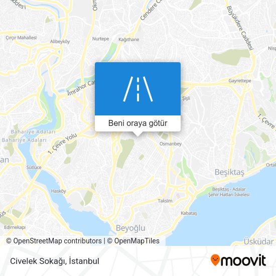 Civelek Sokağı harita