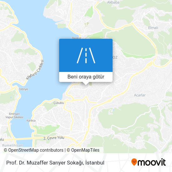 Prof. Dr. Muzaffer Sarıyer Sokağı harita