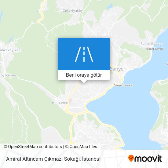 Amiral Altıncam Çıkmazı Sokağı harita