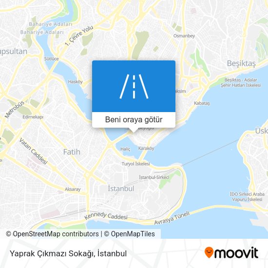 Yaprak Çıkmazı Sokağı harita