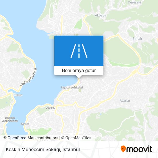 Keskin Müneccim Sokağı harita