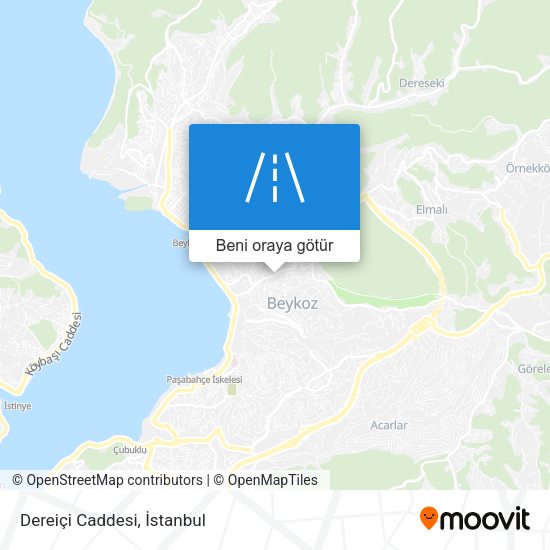 Dereiçi Caddesi harita