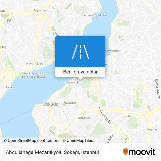 Abdullahağa Mezarlıkyolu Sokağı harita