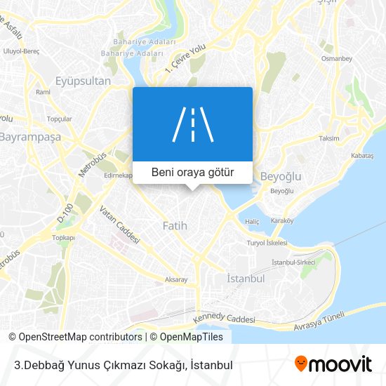 3.Debbağ Yunus Çıkmazı Sokağı harita
