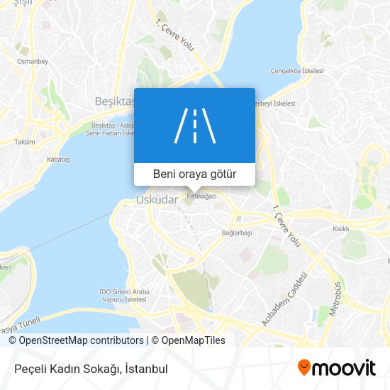 Peçeli Kadın Sokağı harita