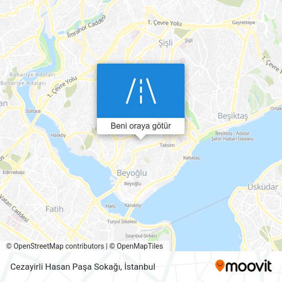 Cezayirli Hasan Paşa Sokağı harita