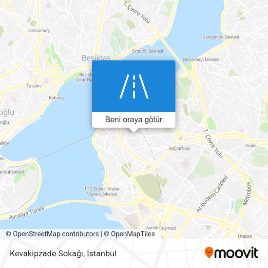Kevakipzade Sokağı harita