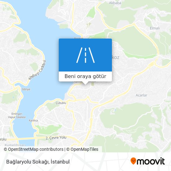 Bağlaryolu Sokağı harita