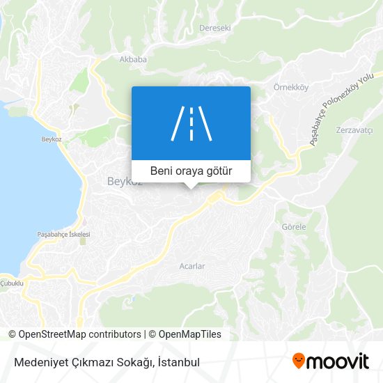 Medeniyet Çıkmazı Sokağı harita