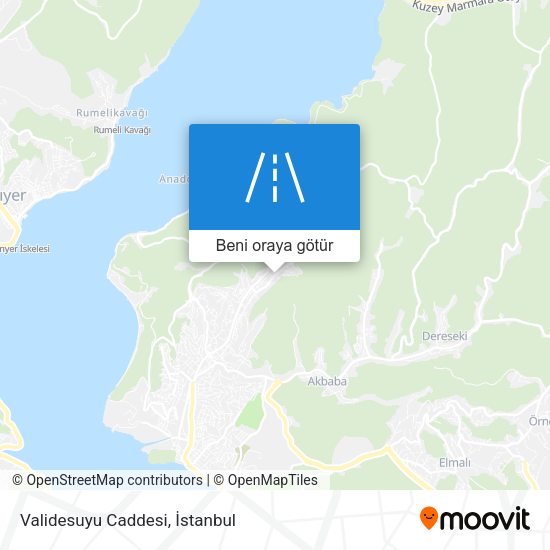 Validesuyu Caddesi harita