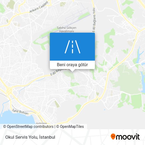 Okul Servis Yolu harita