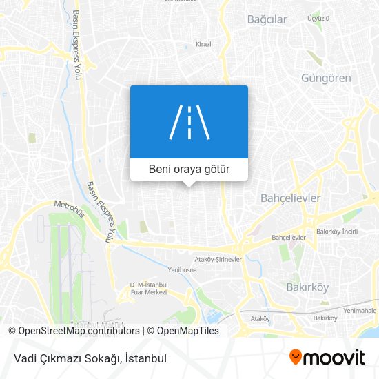 Vadi Çıkmazı Sokağı harita
