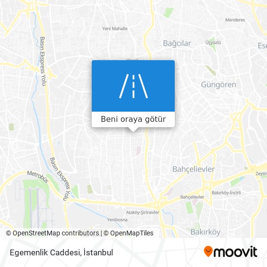 Egemenlik Caddesi harita