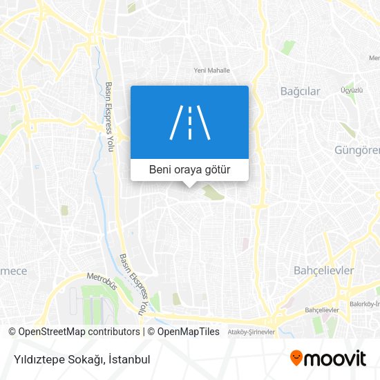 Yıldıztepe Sokağı harita