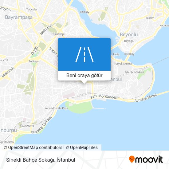 Sinekli Bahçe Sokağı harita