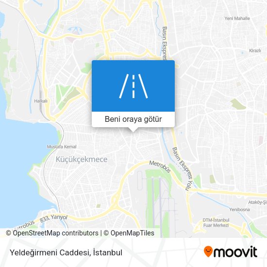 Yeldeğirmeni Caddesi harita