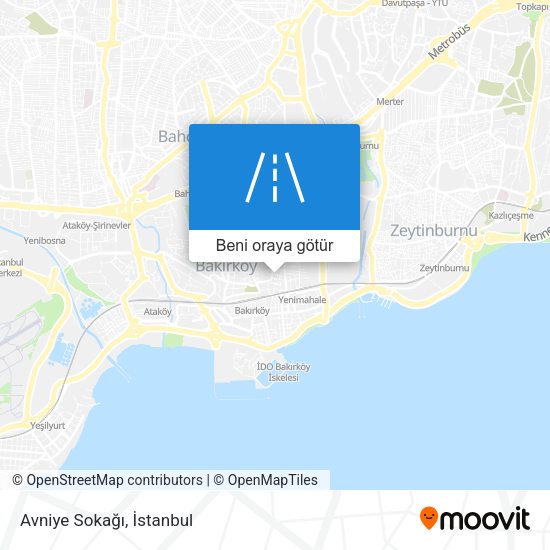 Avniye Sokağı harita